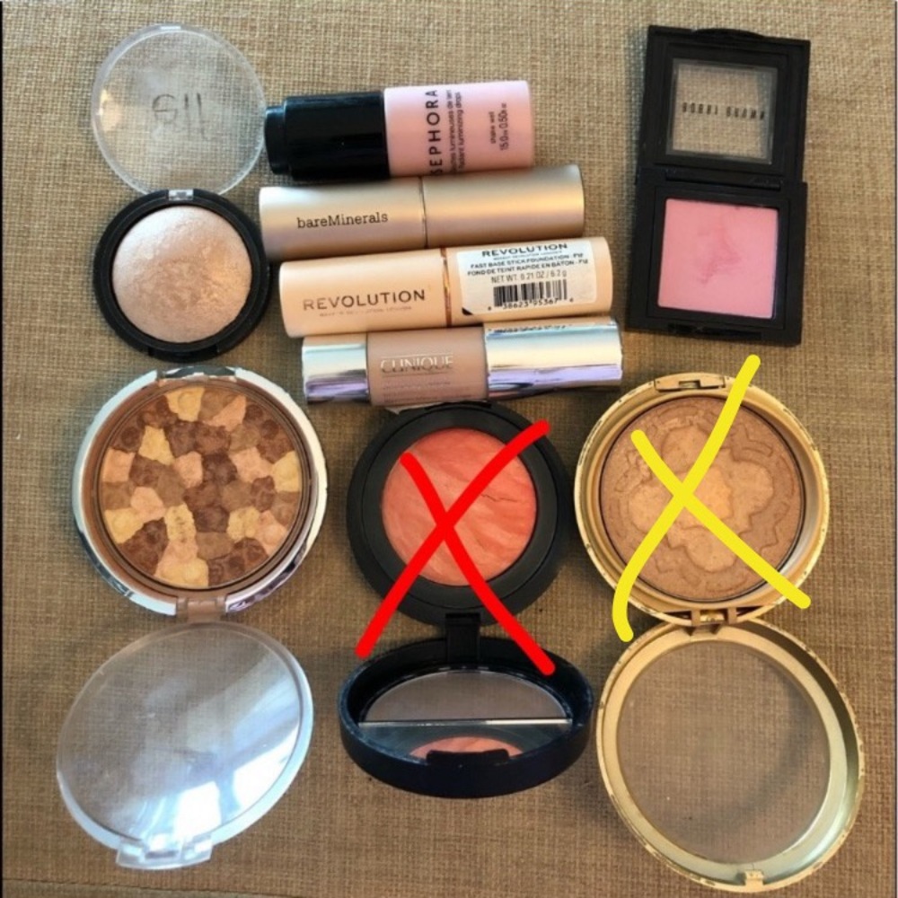 Blush, highlighter, bronzer, contour stick bundle